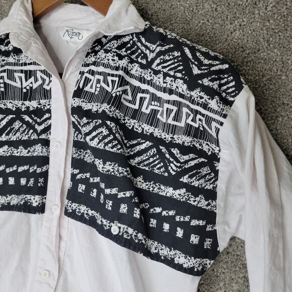 Vintage Roper Aztec Button Down Western Shirt Mens Size Small - Picture 5 of 7